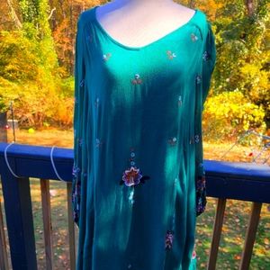 Green free people dress
